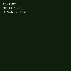 #0E1F0C - Black Forest Color Image